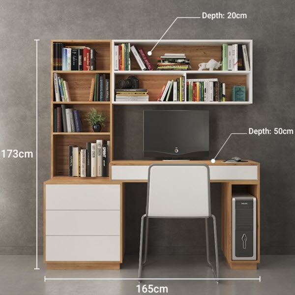 ​ست میز تحریر و کتابخانه پامچال