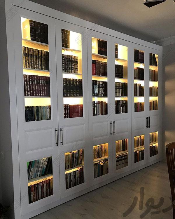 کتابخانه دیواری چوبی اداری